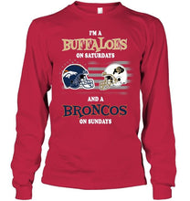 Load image into Gallery viewer, I'm Colorado Buffaloes on Saturdays and Denver Broncos on Sundays shirt
