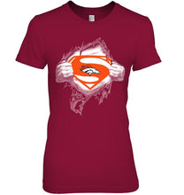 Load image into Gallery viewer, Denver Broncos Superman Ripped shirt