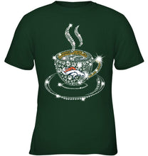 Load image into Gallery viewer, Denver Broncos coffee cup diamond glitter shirt