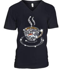 Load image into Gallery viewer, Denver Broncos coffee cup diamond glitter shirt