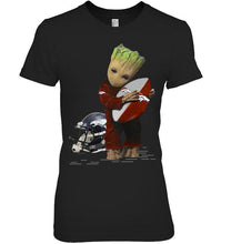Load image into Gallery viewer, Groot loves Denver Broncos fan hoodie