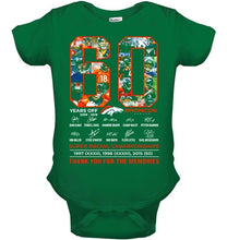 Load image into Gallery viewer, 60 years of Denver Broncos thank you for the memories shirt