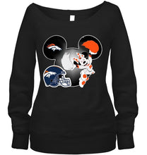 Load image into Gallery viewer, Denver Broncos Minnie cheerleader shirt