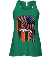 Load image into Gallery viewer, Denver Broncos american flag fan hoodie