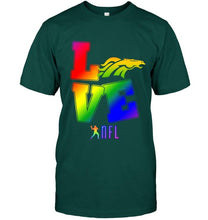 Load image into Gallery viewer, Love Denver Broncos lgbt NFL shirt