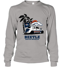 Load image into Gallery viewer, Beetle Denver Broncos on beach shirt