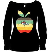 Load image into Gallery viewer, Denver Broncos teacher apple retro shirt