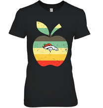 Load image into Gallery viewer, Denver Broncos teacher apple retro shirt