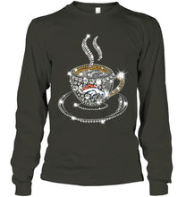 Load image into Gallery viewer, Denver Broncos coffee cup diamond glitter shirt