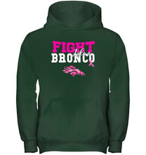 Load image into Gallery viewer, Fight like a Bronco Denver Broncos br east cancer support fan shirt