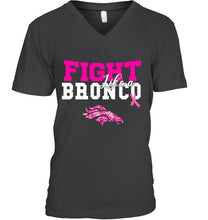 Load image into Gallery viewer, Fight like a Bronco Denver Broncos br east cancer support fan shirt