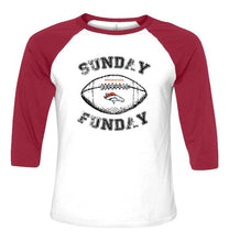 Load image into Gallery viewer, Sunday funday Denver Broncos lover shirt