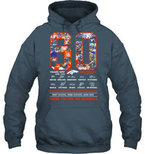 Load image into Gallery viewer, 60 years of Denver Broncos thank you for the memories shirt