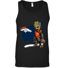 Load image into Gallery viewer, Denver Broncos angry baby groot ripped shirt