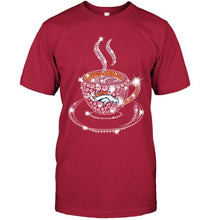 Load image into Gallery viewer, Denver Broncos coffee cup diamond glitter shirt