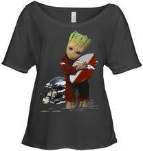 Load image into Gallery viewer, Groot loves Denver Broncos fan hoodie