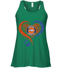 Load image into Gallery viewer, Denver Broncos heart glittering shirt