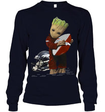 Load image into Gallery viewer, Groot loves Denver Broncos fan hoodie