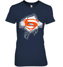 Load image into Gallery viewer, Denver Broncos Superman Ripped shirt