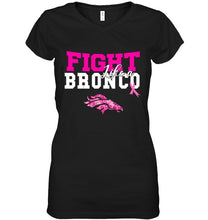 Load image into Gallery viewer, Fight like a Bronco Denver Broncos br east cancer support fan shirt