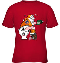 Load image into Gallery viewer, Santa Boise State Broncos in bathroom shirt