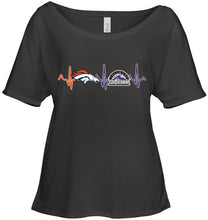 Load image into Gallery viewer, Denver Broncos Colorado Rockies heartbeat shirt