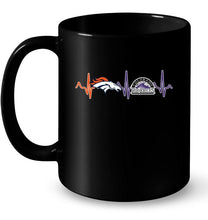 Load image into Gallery viewer, Denver Broncos Colorado Rockies heartbeat shirt