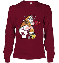 Load image into Gallery viewer, Santa Western Michigan Broncos in bathroom shirt