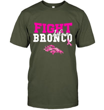 Load image into Gallery viewer, Fight like a Bronco Denver Broncos br east cancer support fan shirt