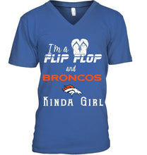 Load image into Gallery viewer, I'm a flip flop and Denver Broncos kinda girl shirt