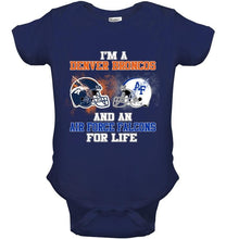 Load image into Gallery viewer, i'm a Denver Bronco and an Air Force Falcon for life shirt