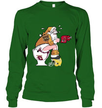 Load image into Gallery viewer, Santa Western Michigan Broncos in bathroom shirt