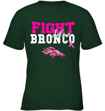 Load image into Gallery viewer, Fight like a Bronco Denver Broncos br east cancer support fan shirt