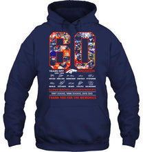 Load image into Gallery viewer, 60 years of Denver Broncos thank you for the memories shirt