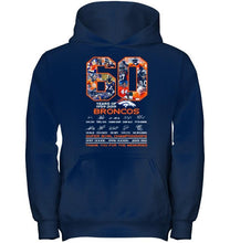 Load image into Gallery viewer, 60 years of denver broncos signed shirt