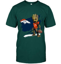 Load image into Gallery viewer, Denver Broncos angry baby groot ripped shirt