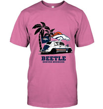 Load image into Gallery viewer, Beetle Denver Broncos on beach shirt
