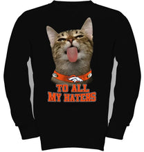 Load image into Gallery viewer, Denver Broncos cat to all my haters shirt