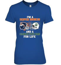 Load image into Gallery viewer, i'm a Denver Bronco and a Colorado State Ram for life shirt
