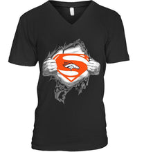 Load image into Gallery viewer, Denver Broncos Superman Ripped shirt