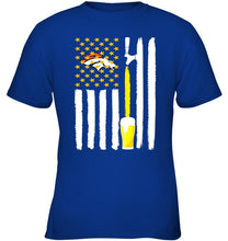 Load image into Gallery viewer, Denver Broncos Beer american flag shirt