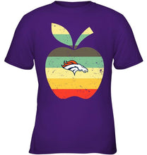 Load image into Gallery viewer, Denver Broncos teacher apple retro shirt