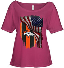 Load image into Gallery viewer, Denver Broncos american flag fan hoodie