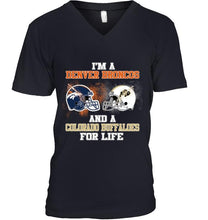 Load image into Gallery viewer, i'm a Denver Bronco and a Colorado Buffaloe for life shirt