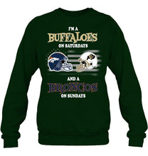 Load image into Gallery viewer, I'm Colorado Buffaloes on Saturdays and Denver Broncos on Sundays shirt