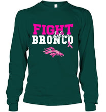 Load image into Gallery viewer, Fight like a Bronco Denver Broncos br east cancer support fan shirt