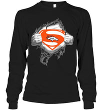 Load image into Gallery viewer, Denver Broncos Superman Ripped shirt