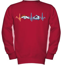 Load image into Gallery viewer, Denver Broncos Colorado Avalanche heartbeat shirt
