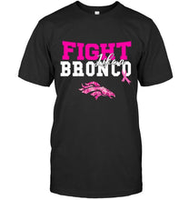 Load image into Gallery viewer, Fight like a Bronco Denver Broncos br east cancer support fan shirt