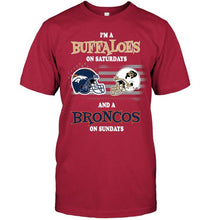 Load image into Gallery viewer, I'm Colorado Buffaloes on Saturdays and Denver Broncos on Sundays shirt